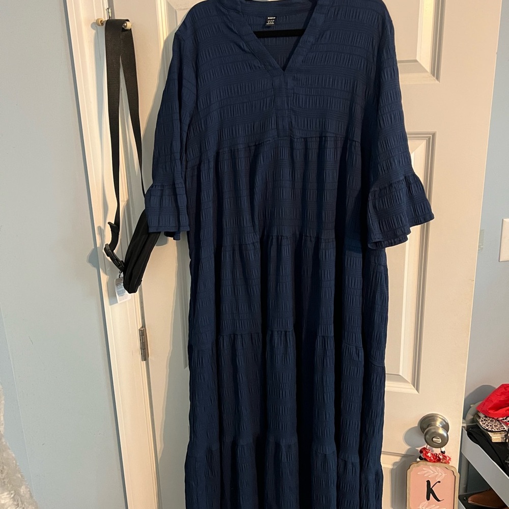 Elegant Navy Blue Maxi Dress